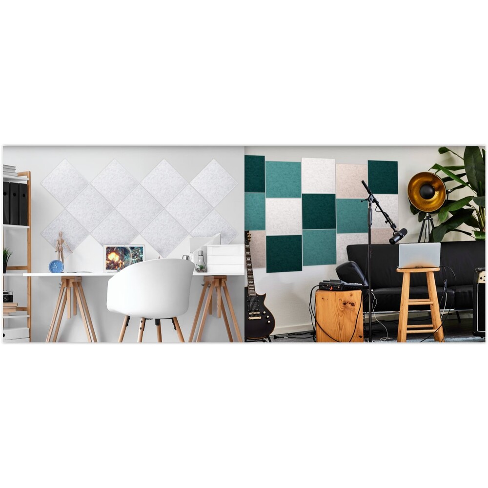 18 Pack Acoustic Panels-10"X 6"X 0.4" Self-Adhesive Soundproof Wall Decoration - Picture 8 of 8